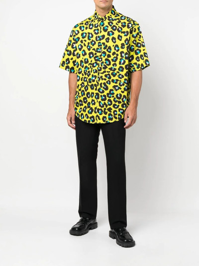 VERSACE all-over leopard-print shirt outlook