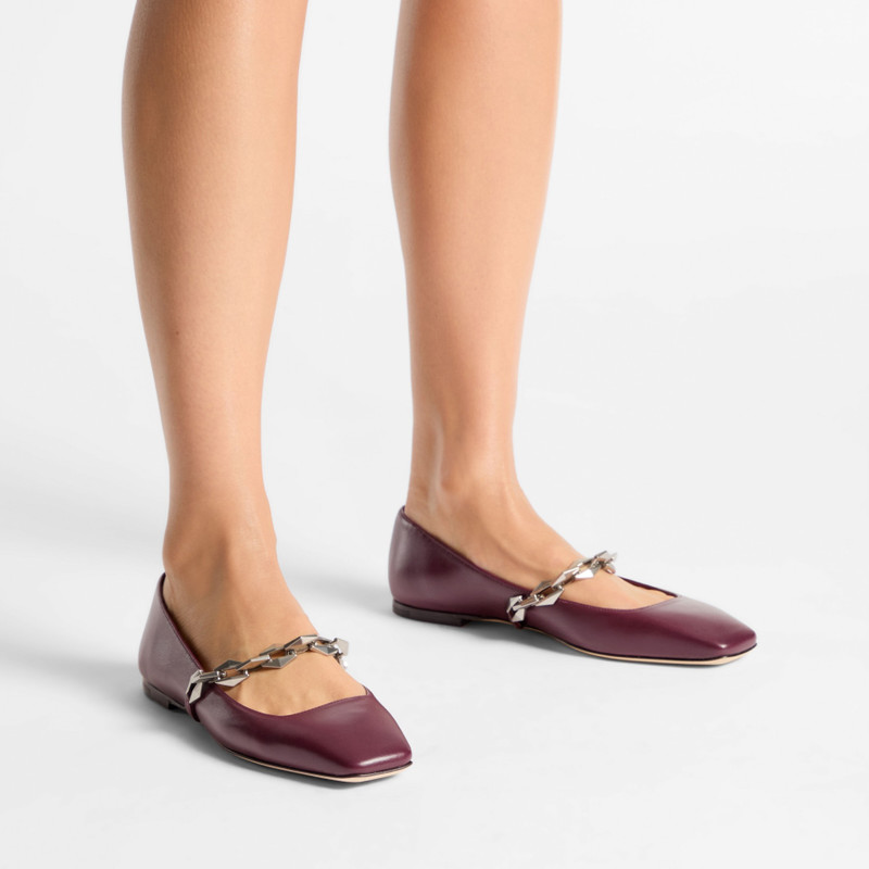 JIMMY CHOO Diamond Tilda Flat
Garnet Nappa Leather Flats outlook