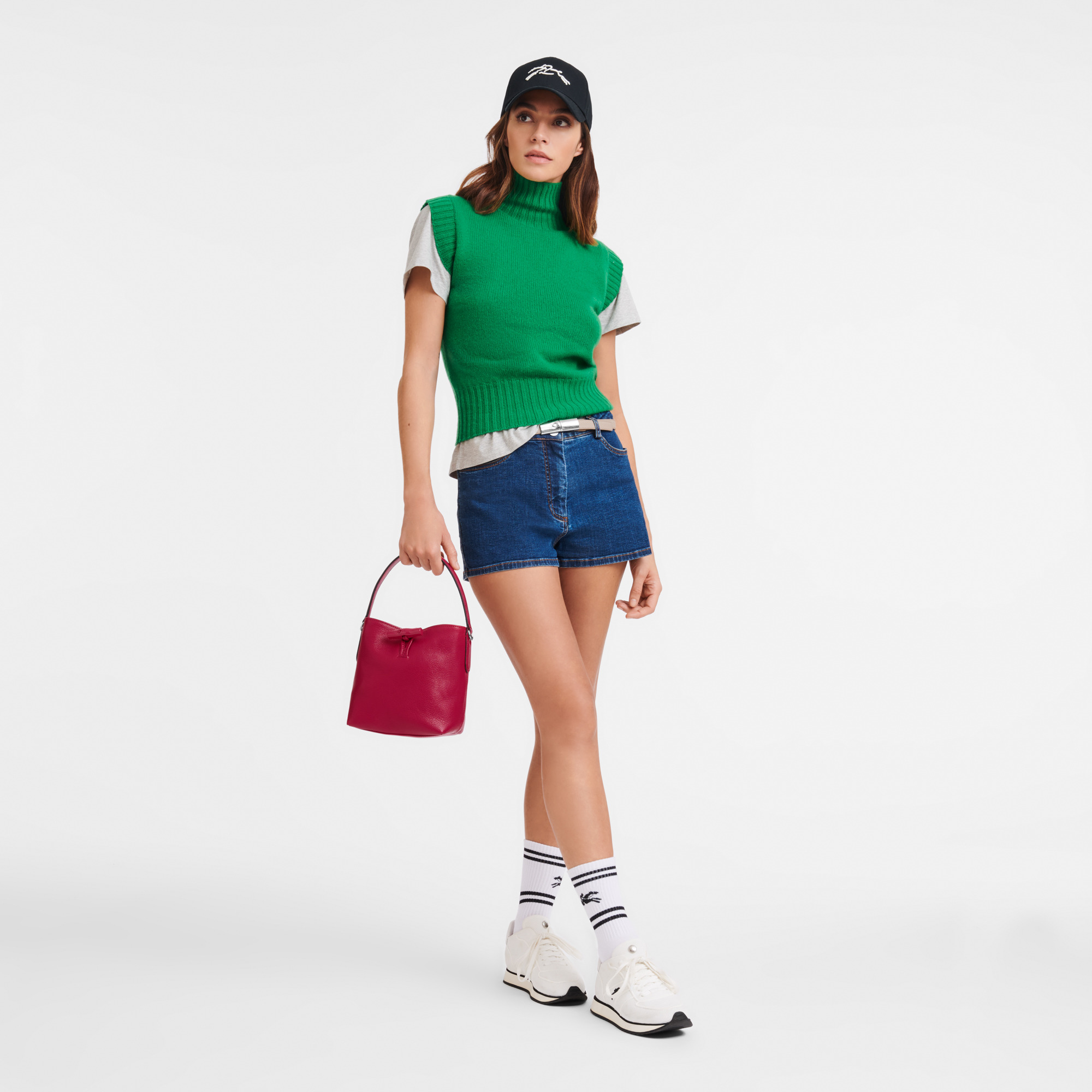 Le Roseau XS Bucket bag Magenta - Leather - 2