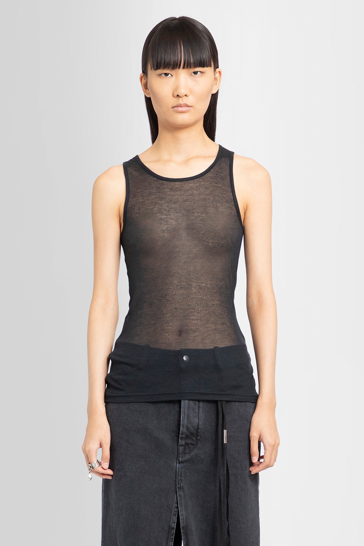 ANN DEMEULEMEESTER WOMAN BLACK TOPS - 1