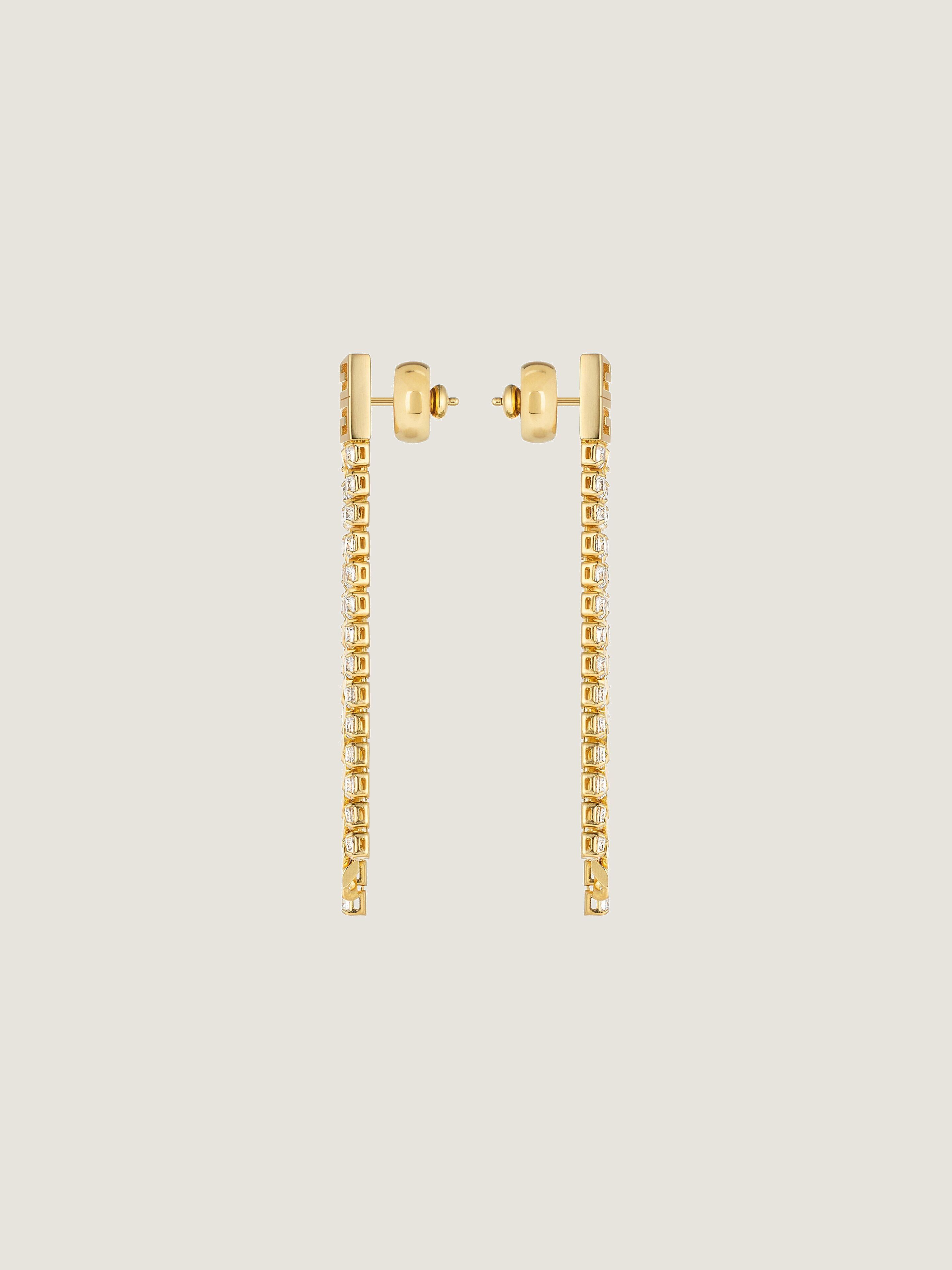 4G CRYSTAL EARRINGS IN METAL WITH CRYSTALS - 3