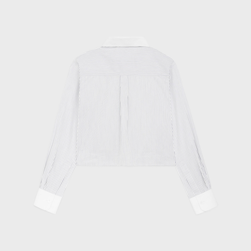 CELINE cropped shirt in striped poplin outlook
