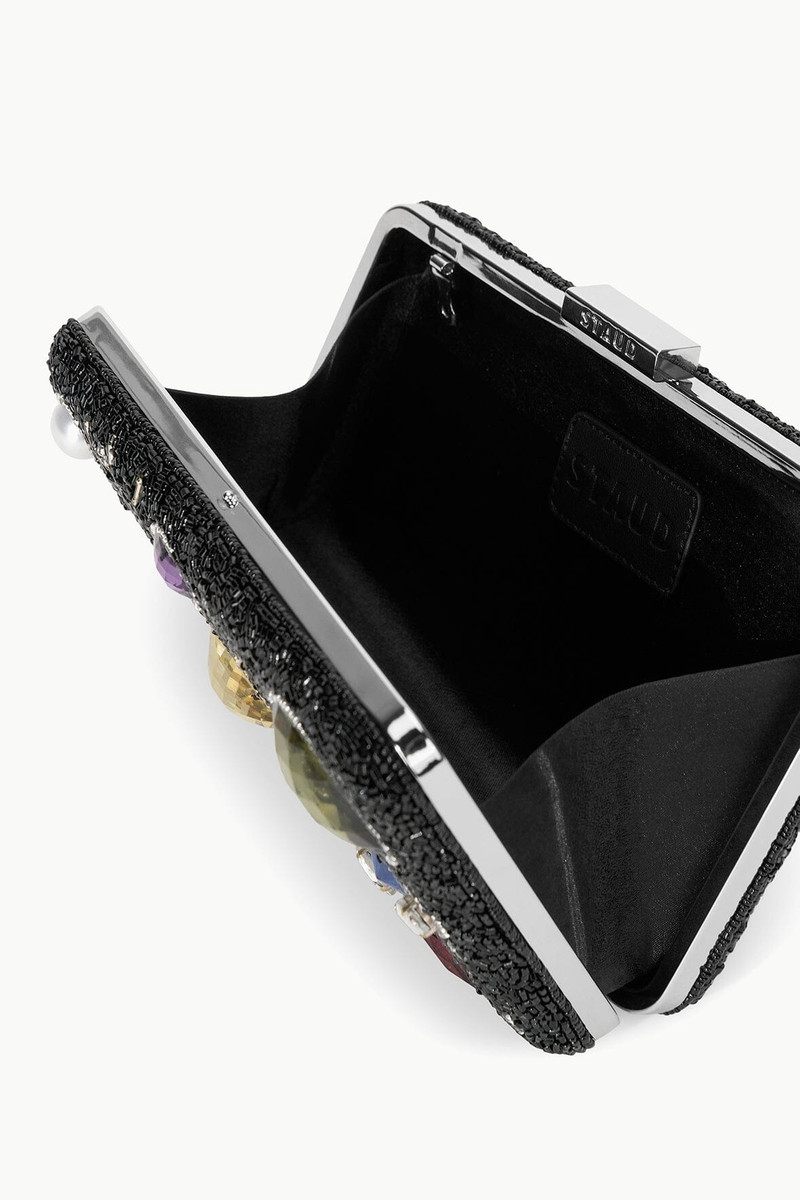STAUD CARMELLA BEADED CLUTCH BLACK CELESTIAL 6