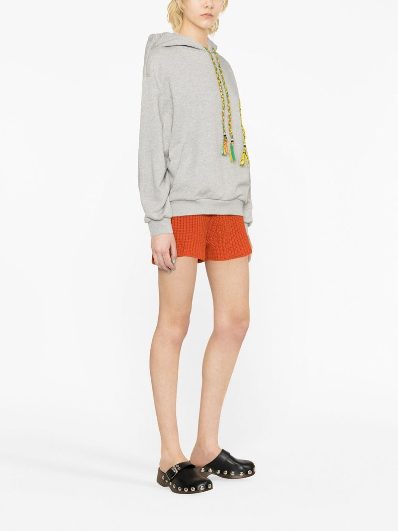 Stay Positive crochet-detailed cotton hoodie 3