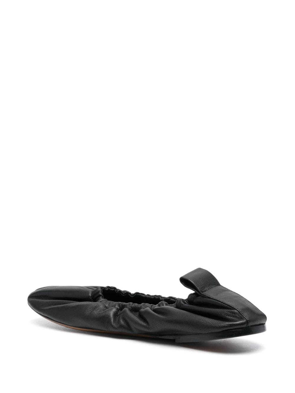 slip-on leather ballerina shoes - 3