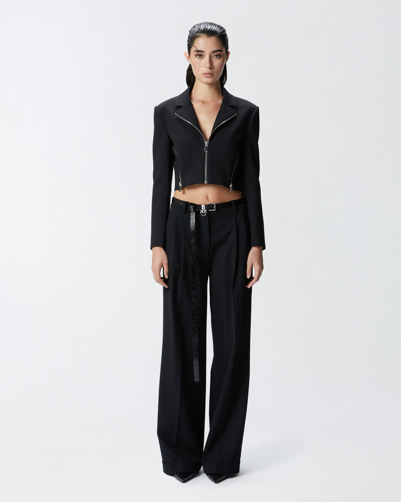PINKO WIDE-LEG WOOL TWILL TROUSERS WITH DARTS outlook