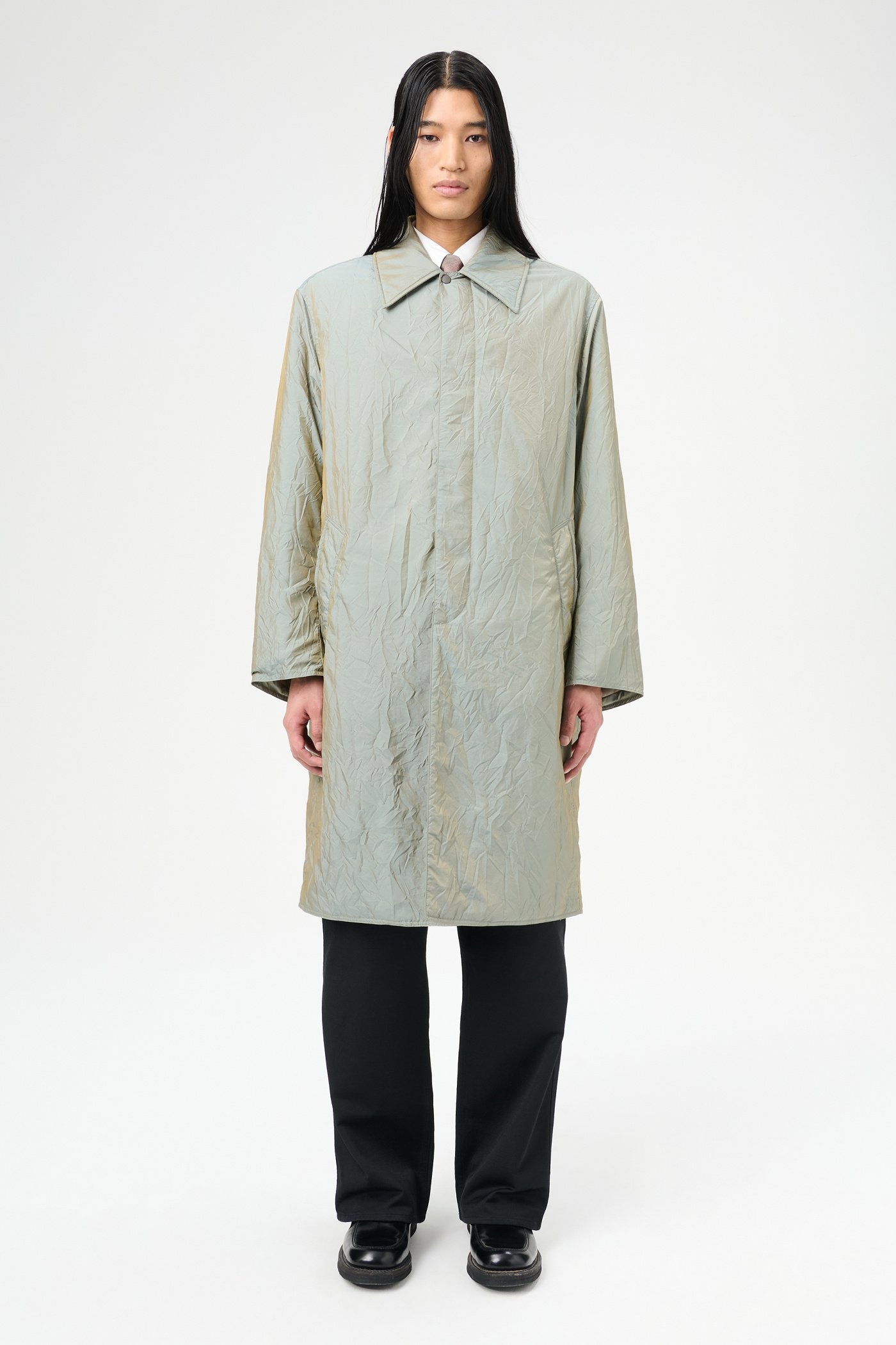Blithe Coat Shining Olive Crinkle Solaro - 2