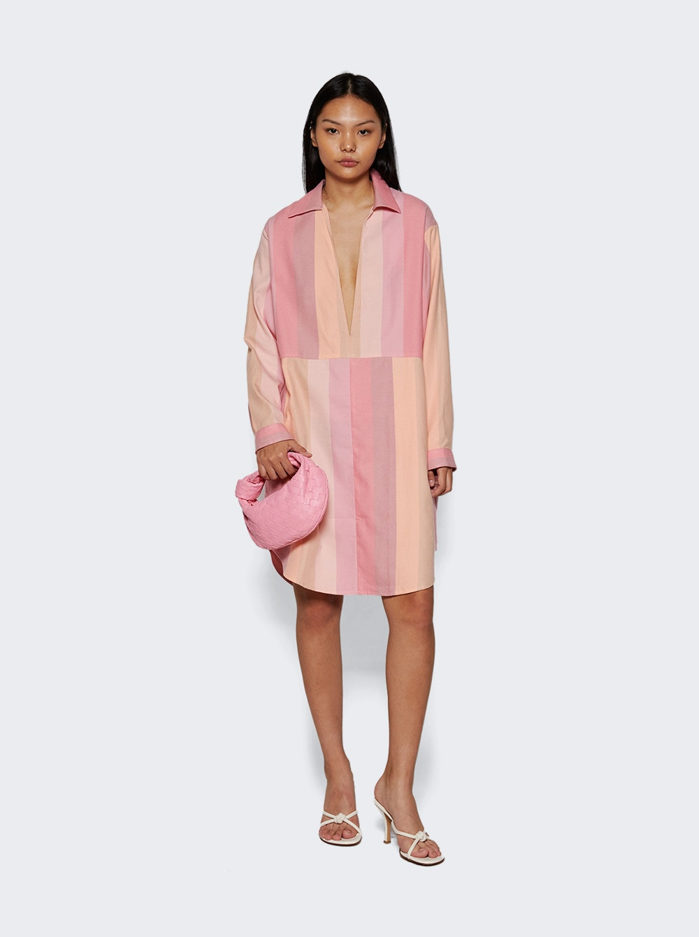 Tunic Dress Pink Vertical Stripes - 2