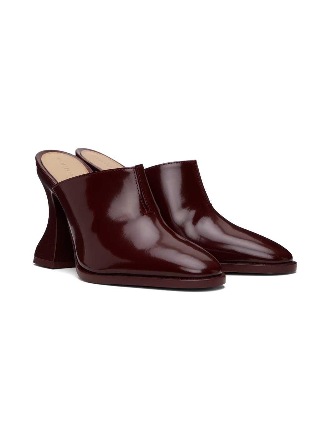 Burgundy Cha-Cha Mules - 4