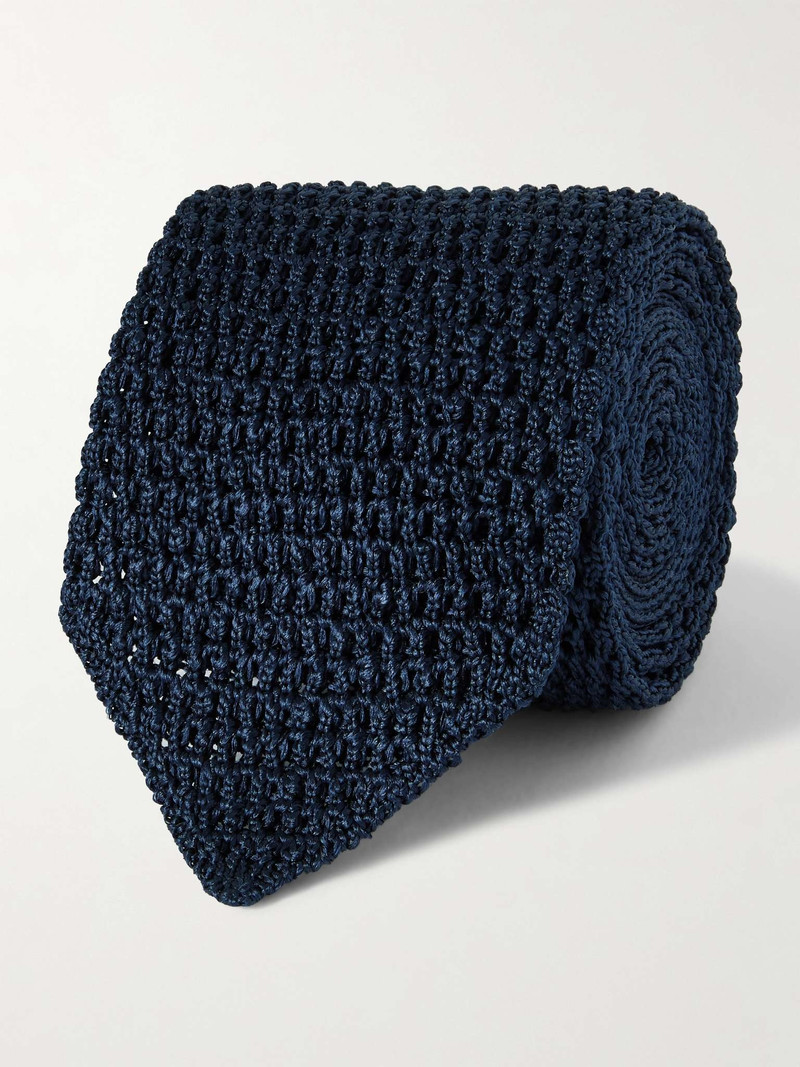 7cm Knitted Silk Tie - 1