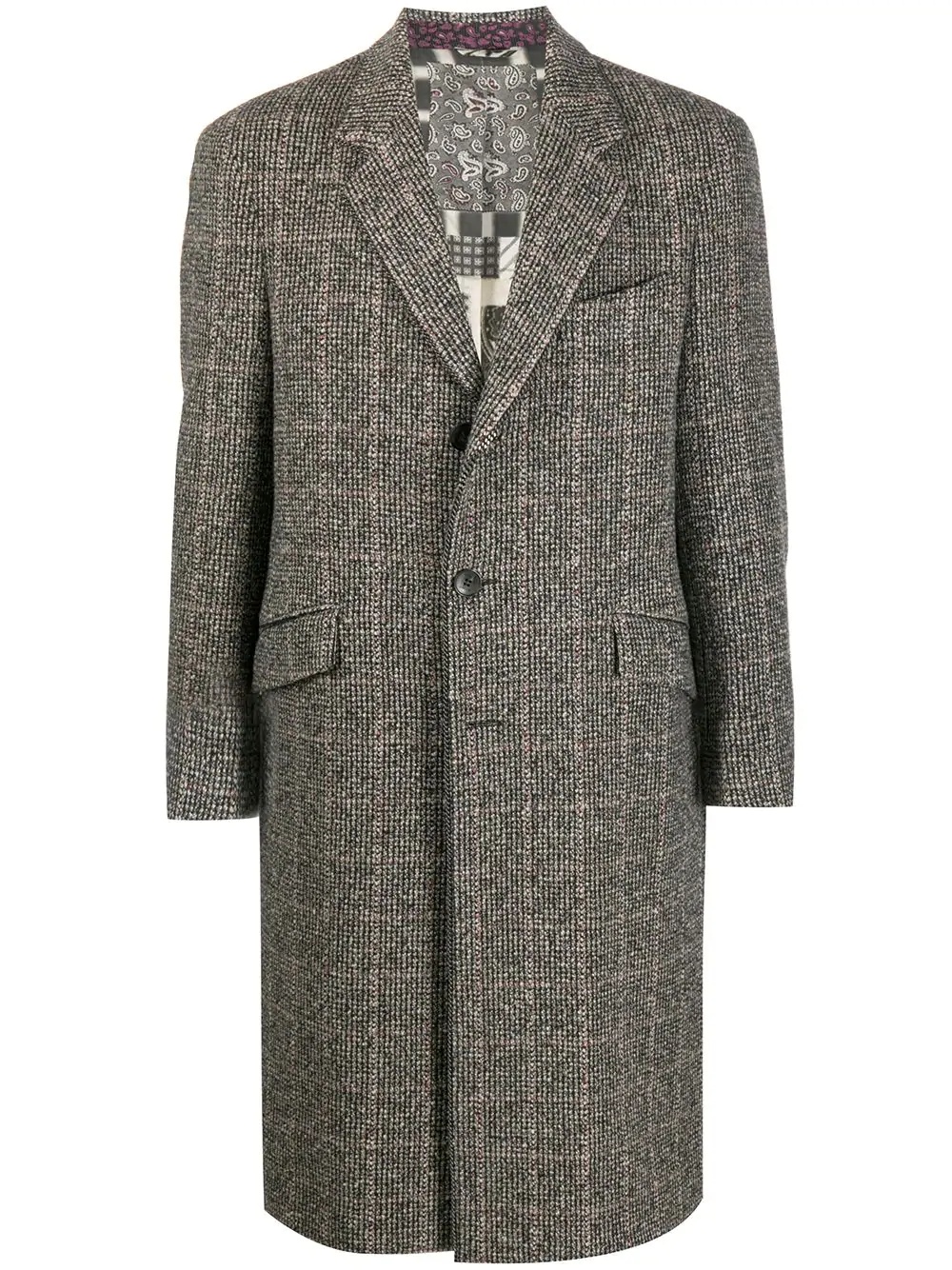 Glen check tweed coat - 1