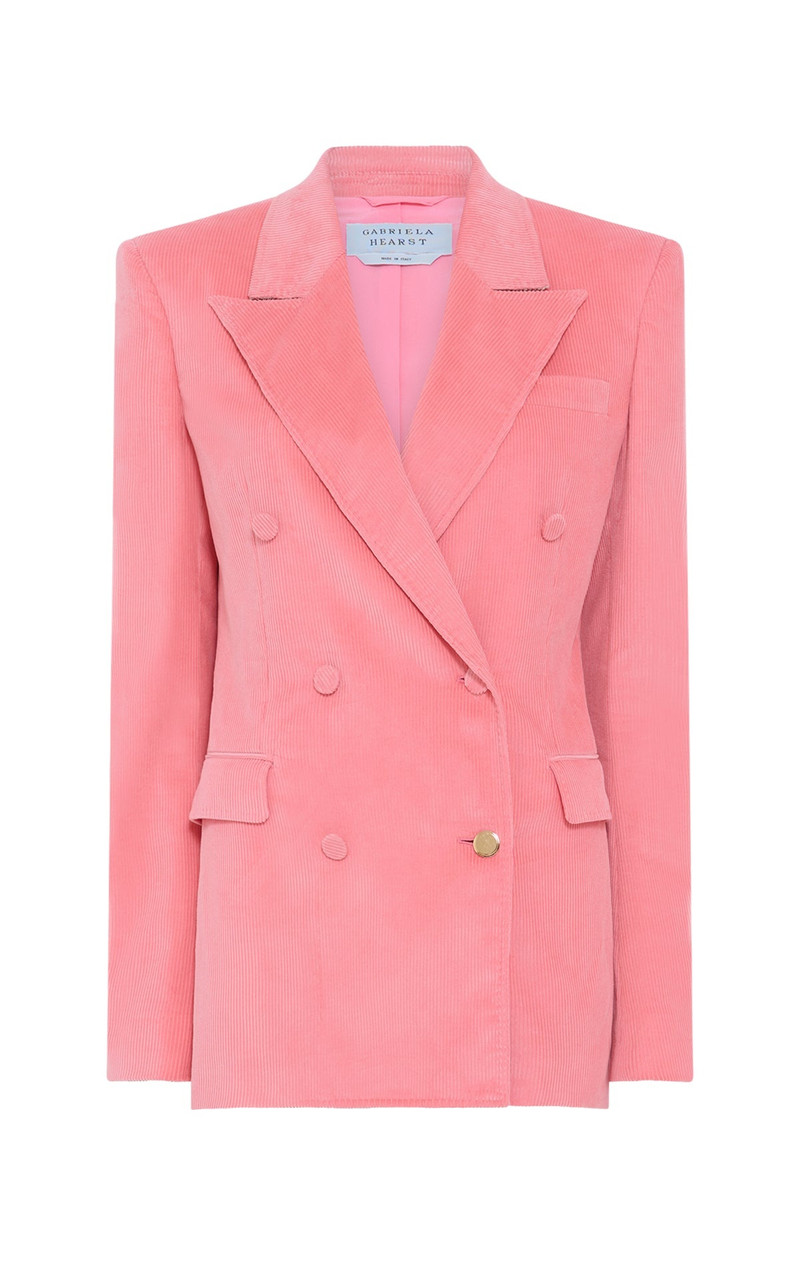 Gavin Blazer in Rosa Sea Island Cotton Corduroy - 1