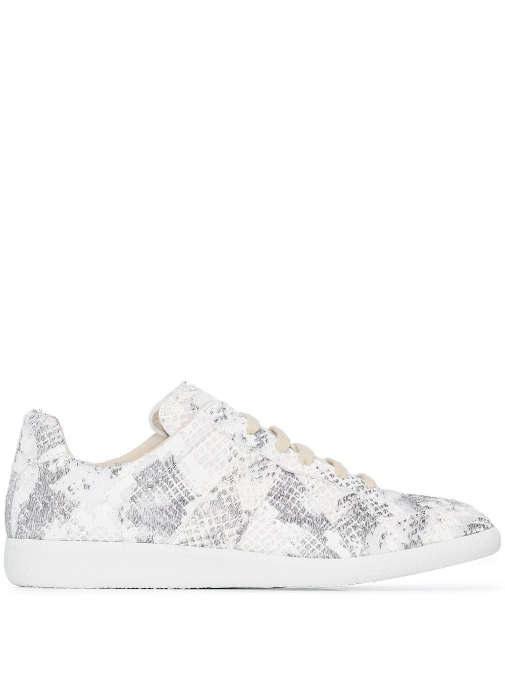 snake-print low-top sneakers - 1