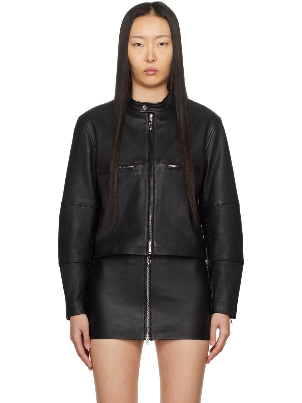 Black Milena Leather Jacket - 1