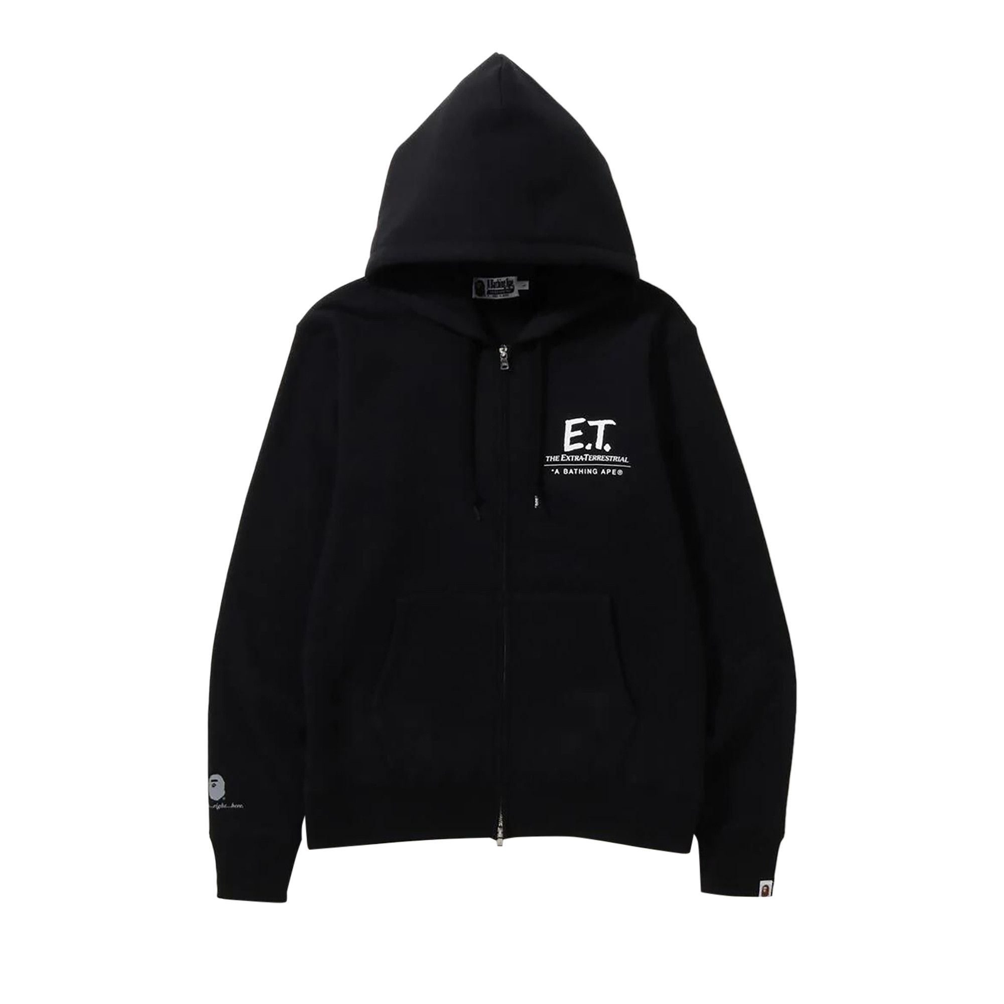 BAPE x E.T. Ape Head Zip Hoodie 'Black' - 1