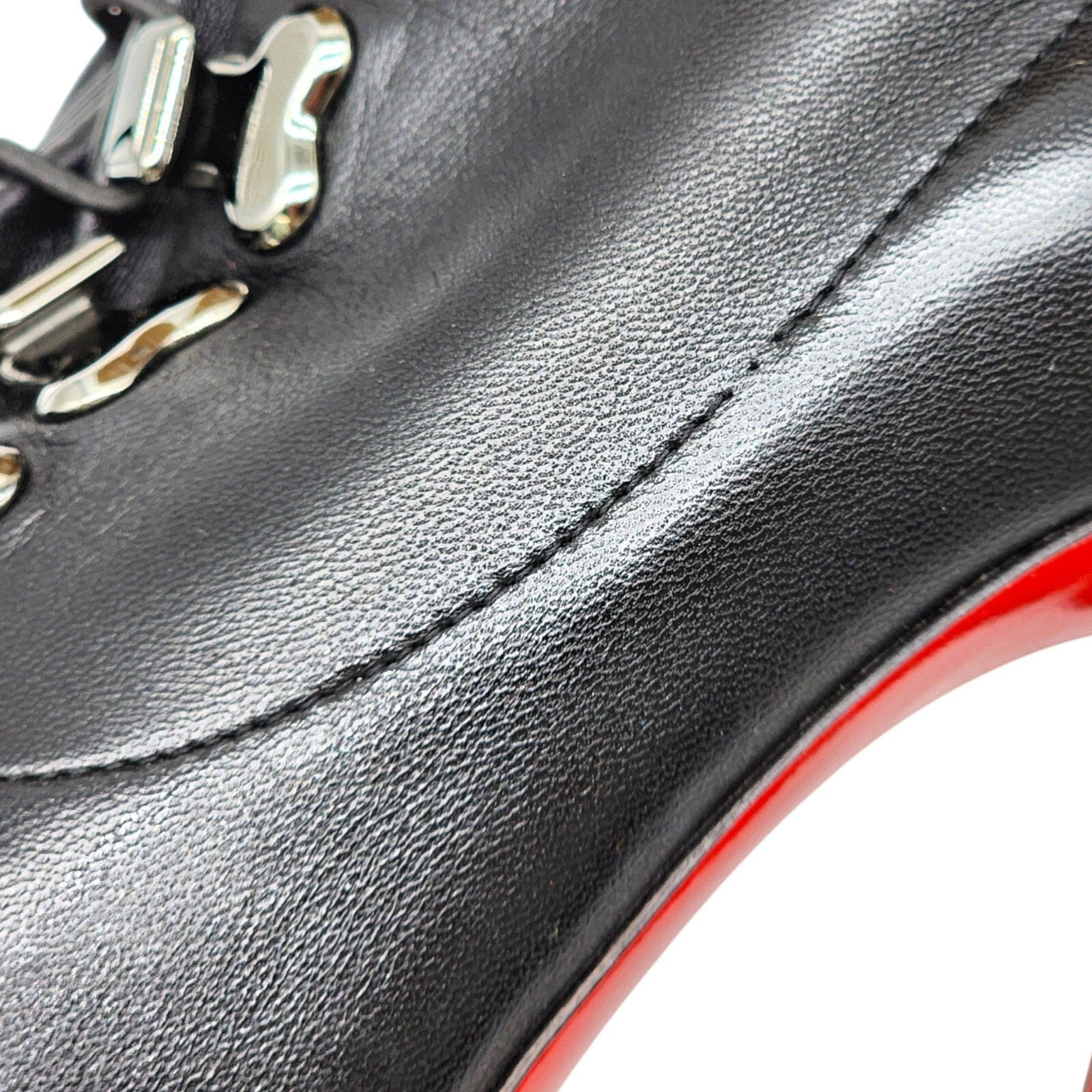 Christian Louboutin Troopista 120 Leather Ankle Boots Pumps Black EU 37 US 6.5 - 8