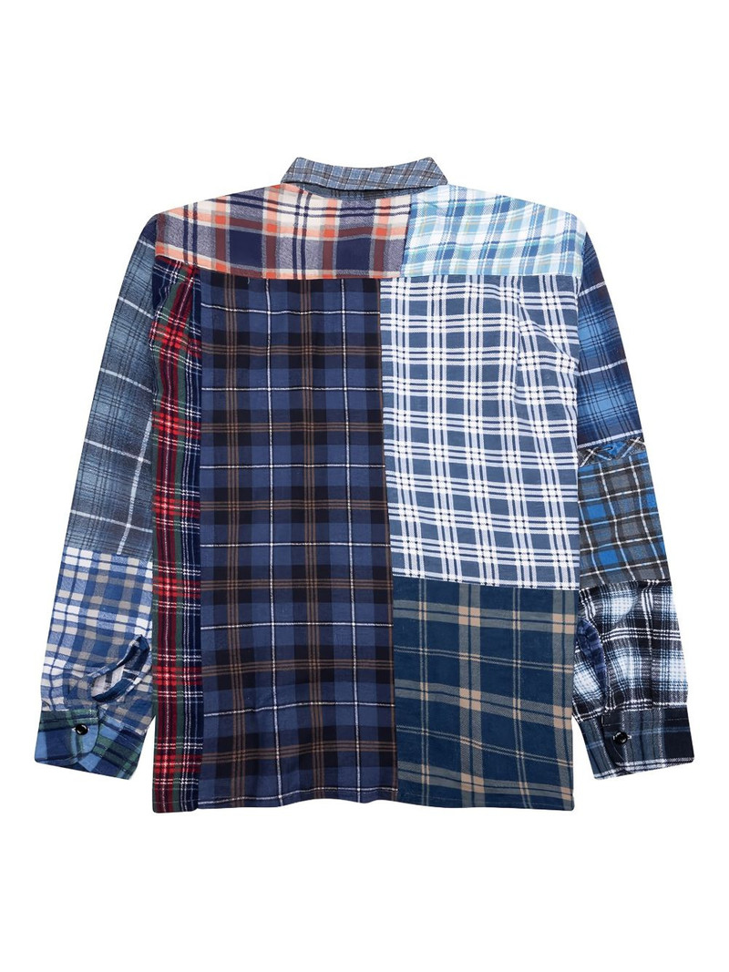 NEEDLES patchwork flannel shirt outlook