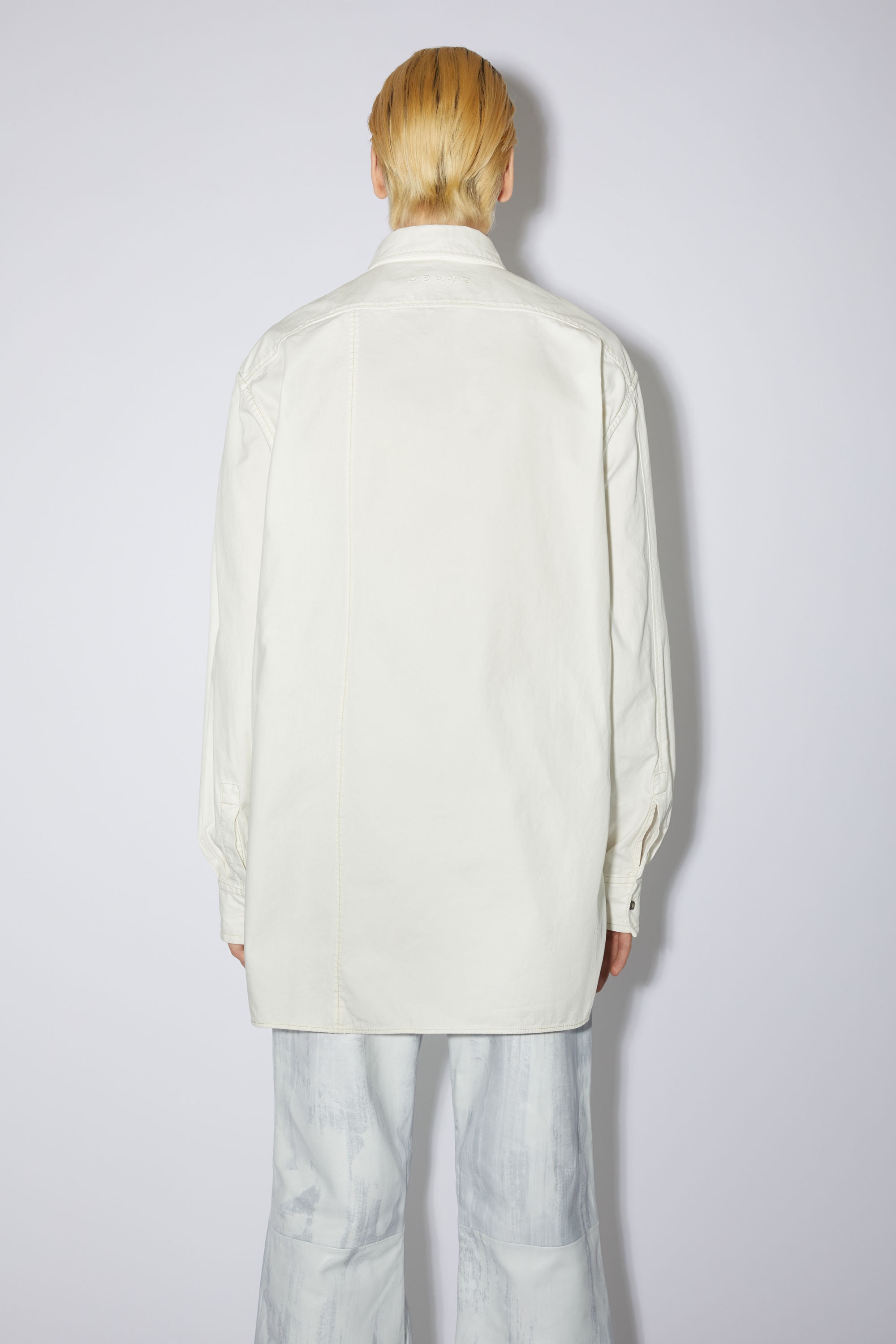 Denim button-up shirt - Ecru beige - 6