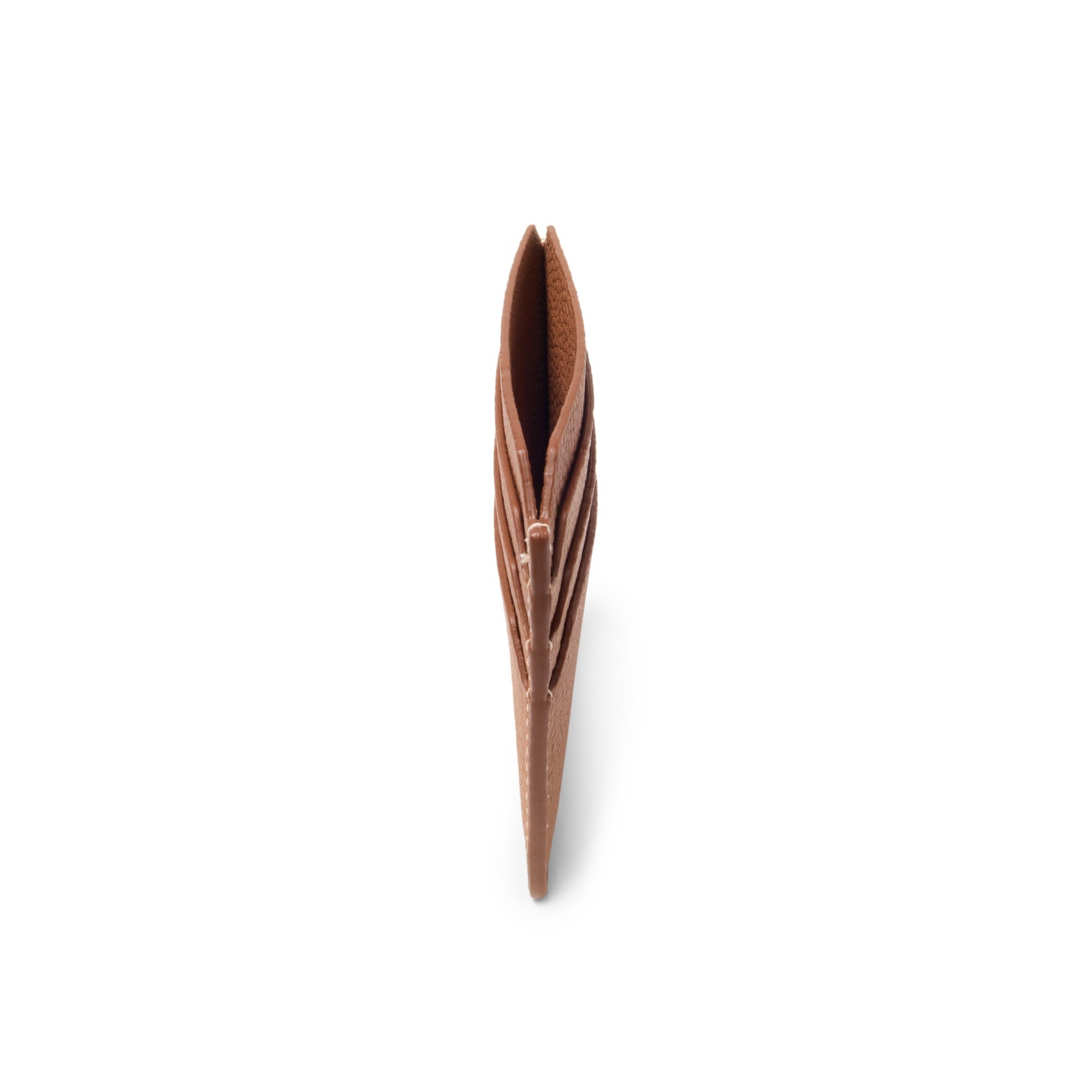 Light brown tumbled leather credit card holder - 4