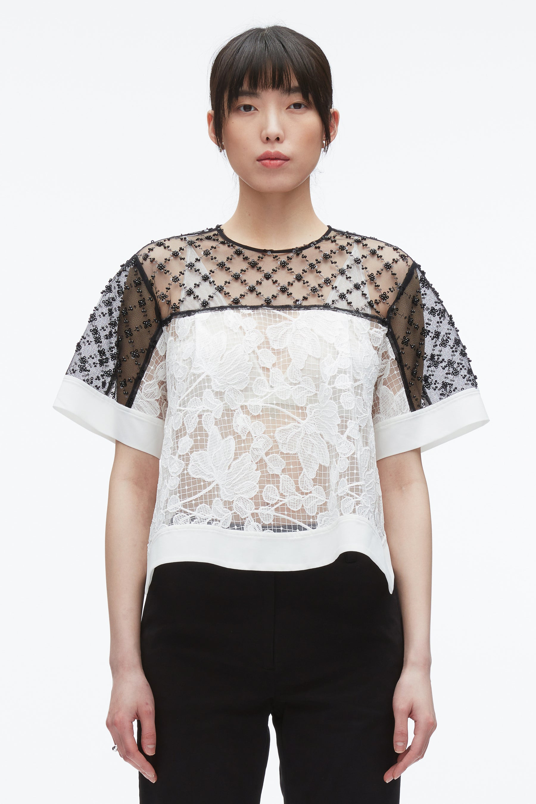 Corded Lace Organza Top - 3
