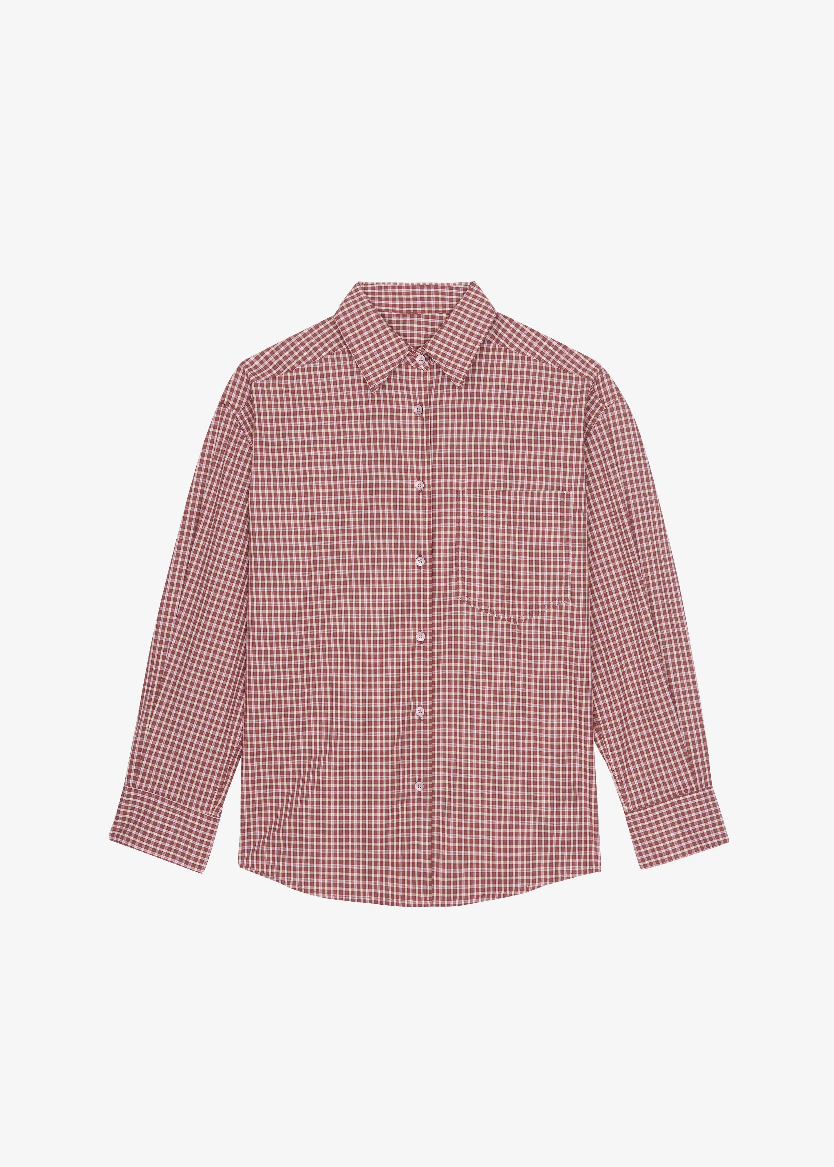 Lesja Cotton Shirt - Checked Red - 1