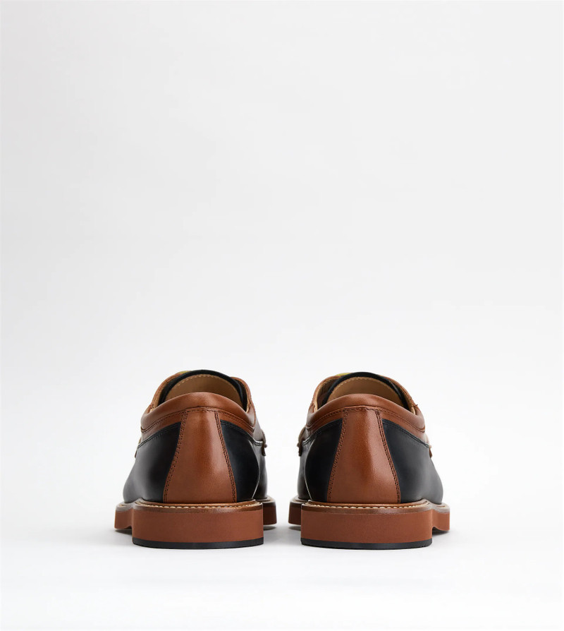 Tod's LACE-UPS IN LEATHER - BLACK, BROWN outlook