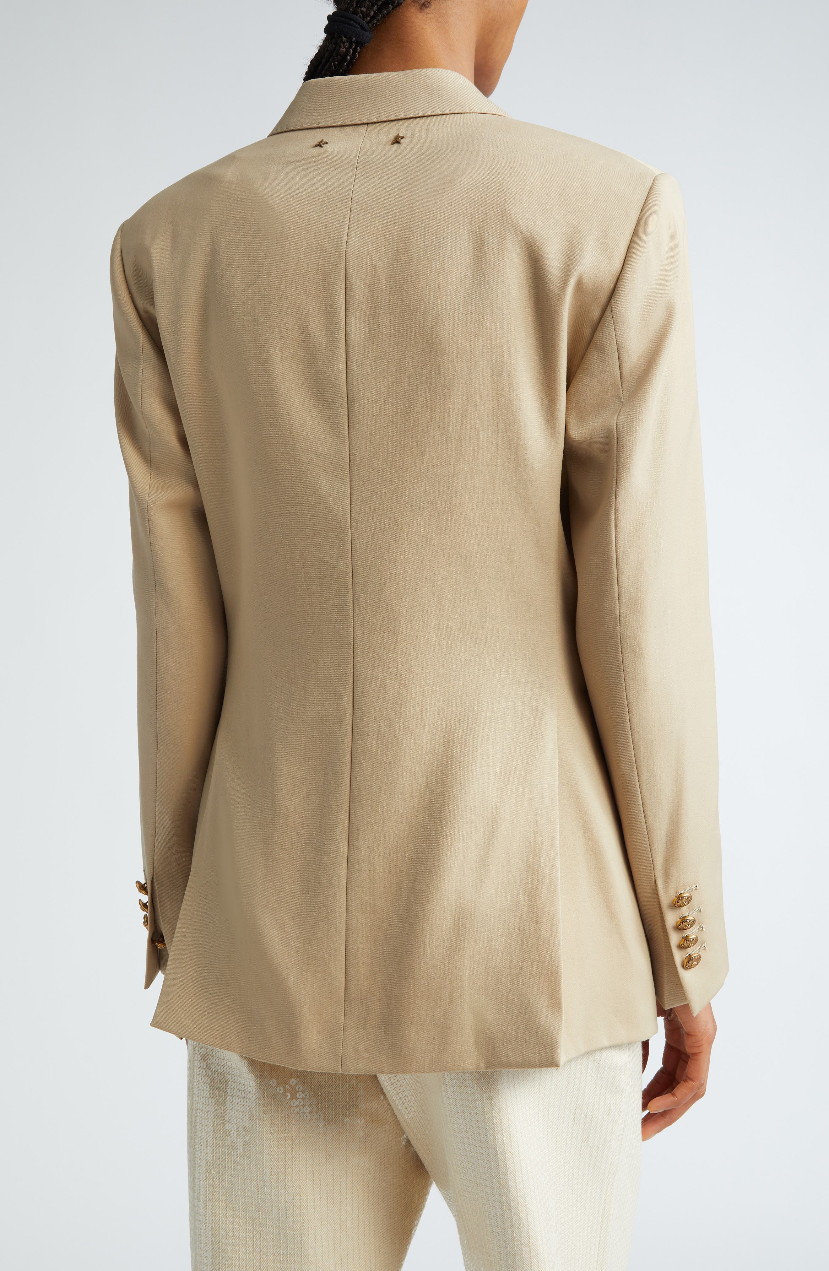 Double Breasted Virgin Wool Blazer - 3