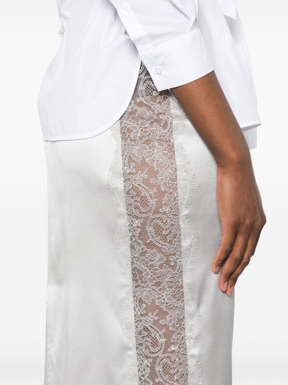 lace-detail skirt - 5