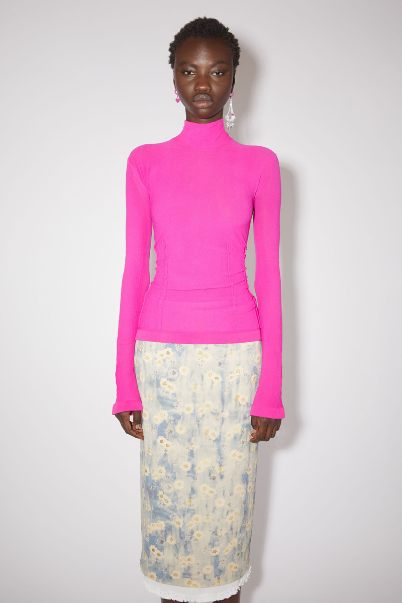 Acne Studios High neck seamless top - Fuchsia pink outlook