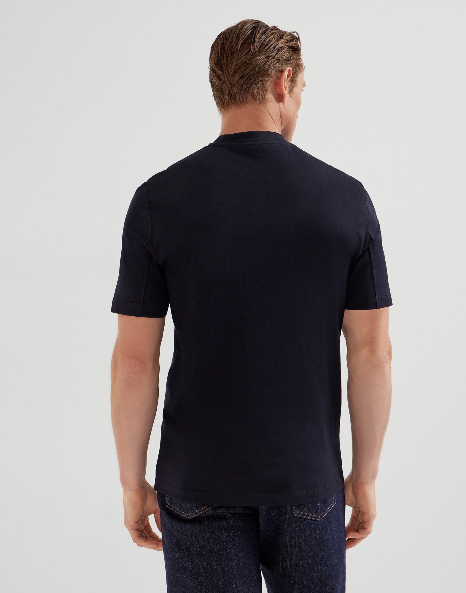 Cotton jersey V-neck T-shirt - 2