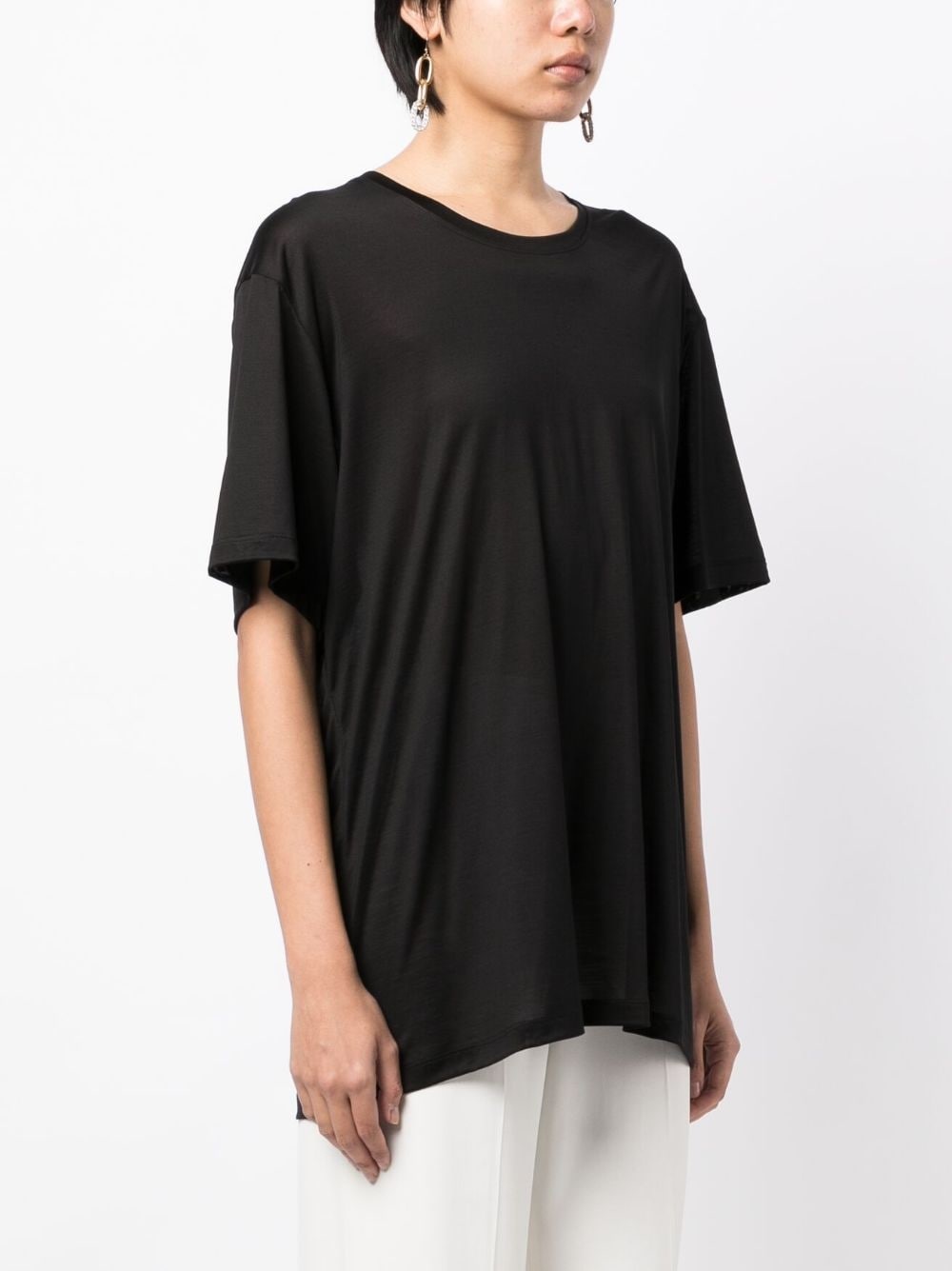 short-sleeved silk T-shirt - 4