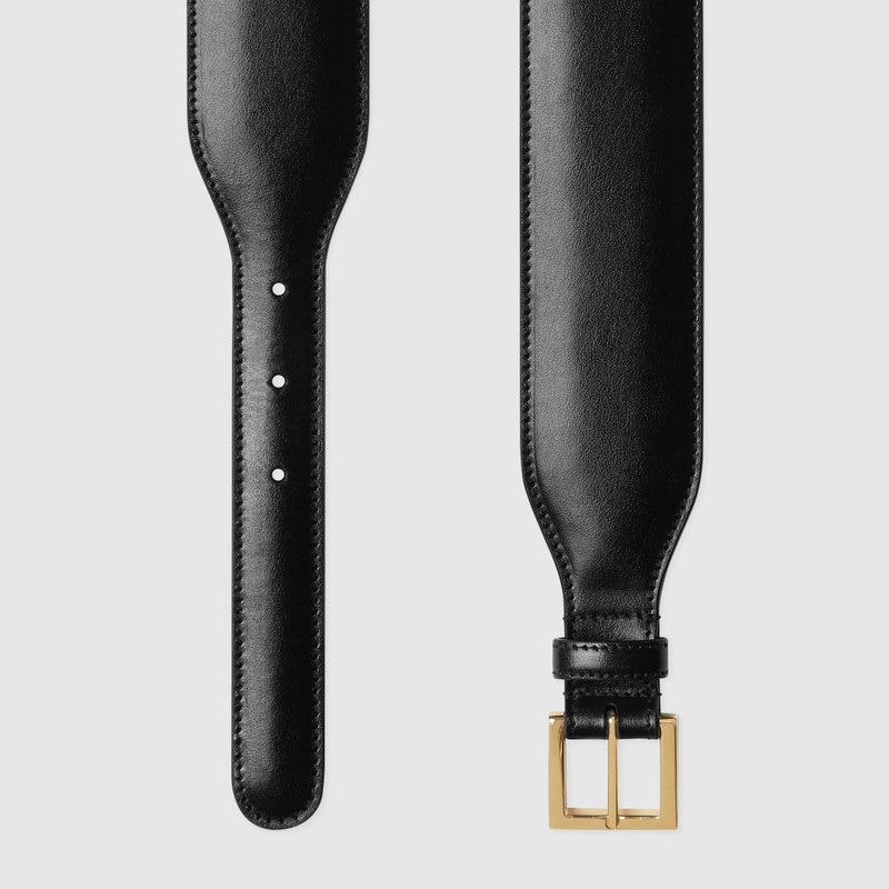 GUCCI 1955 Horsebit wide leather belt outlook