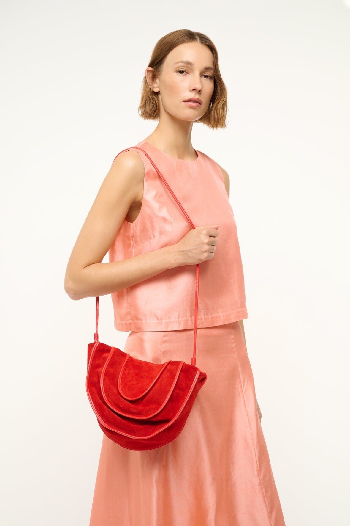 STAUD WELLS BAG RED ROSE - 4