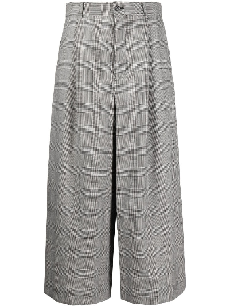Glencheck cropped trousers 1