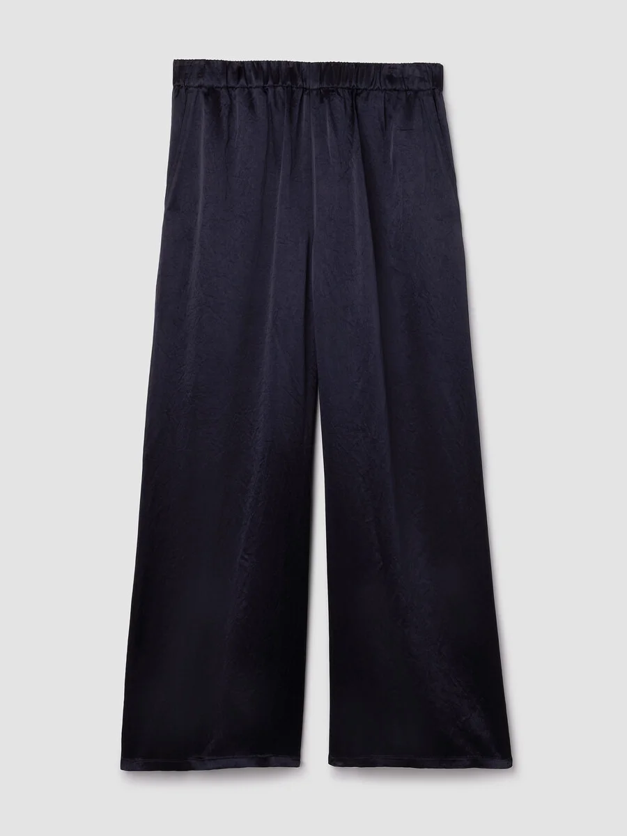 Textured Satin Wide-Leg Pant - 1