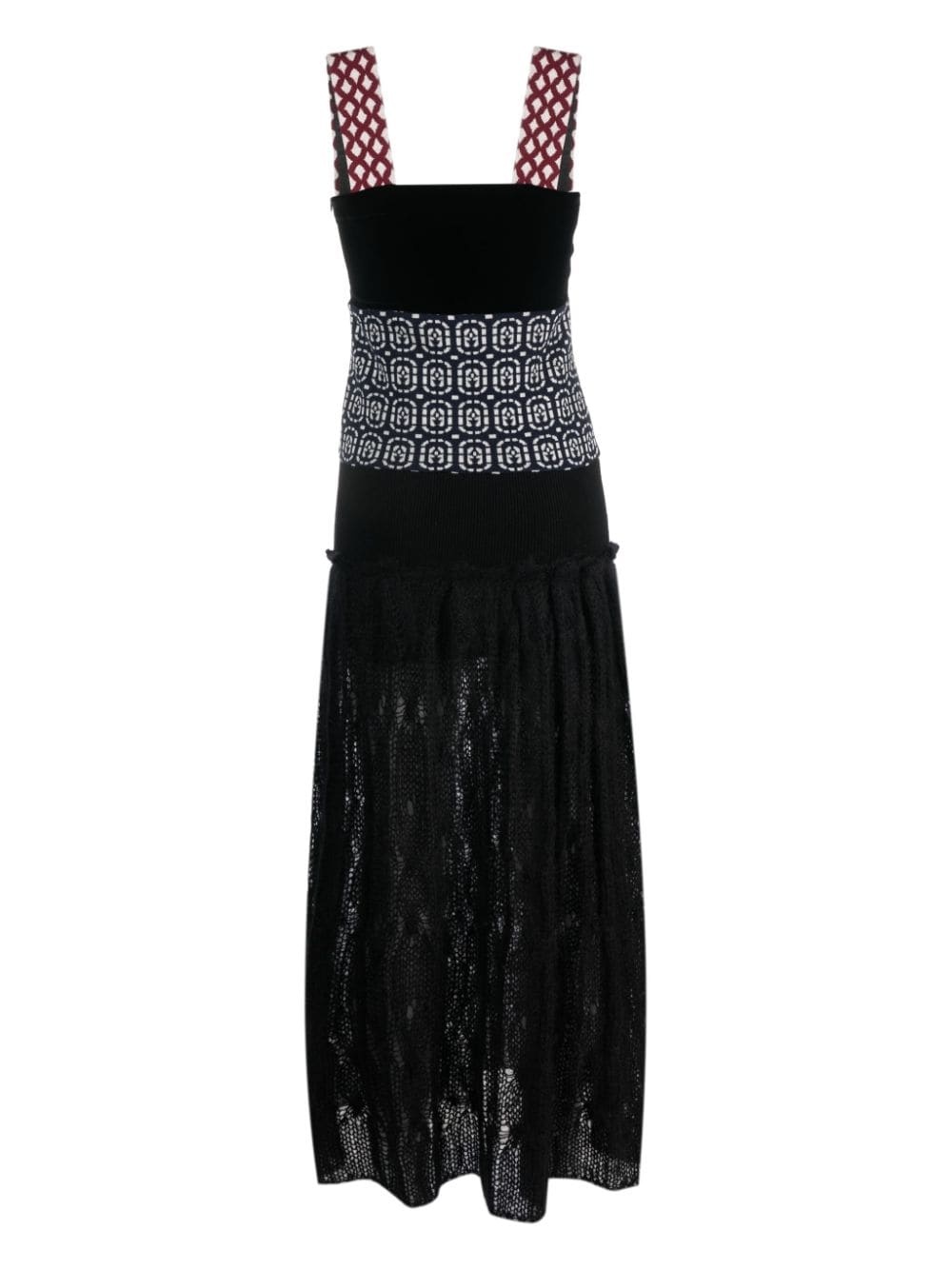 lace-panelled maxi dress - 2