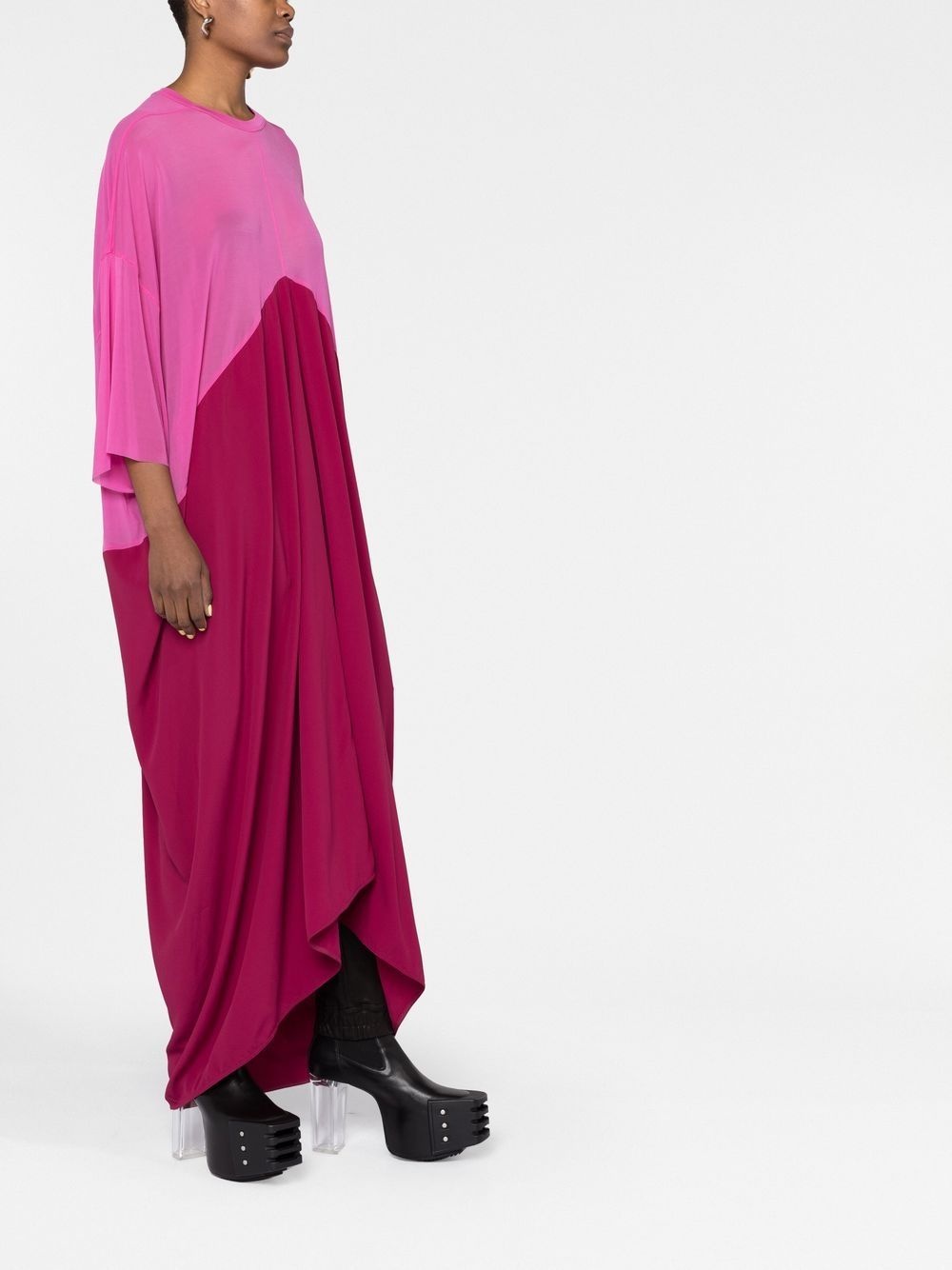 tonal high-low dress - 4