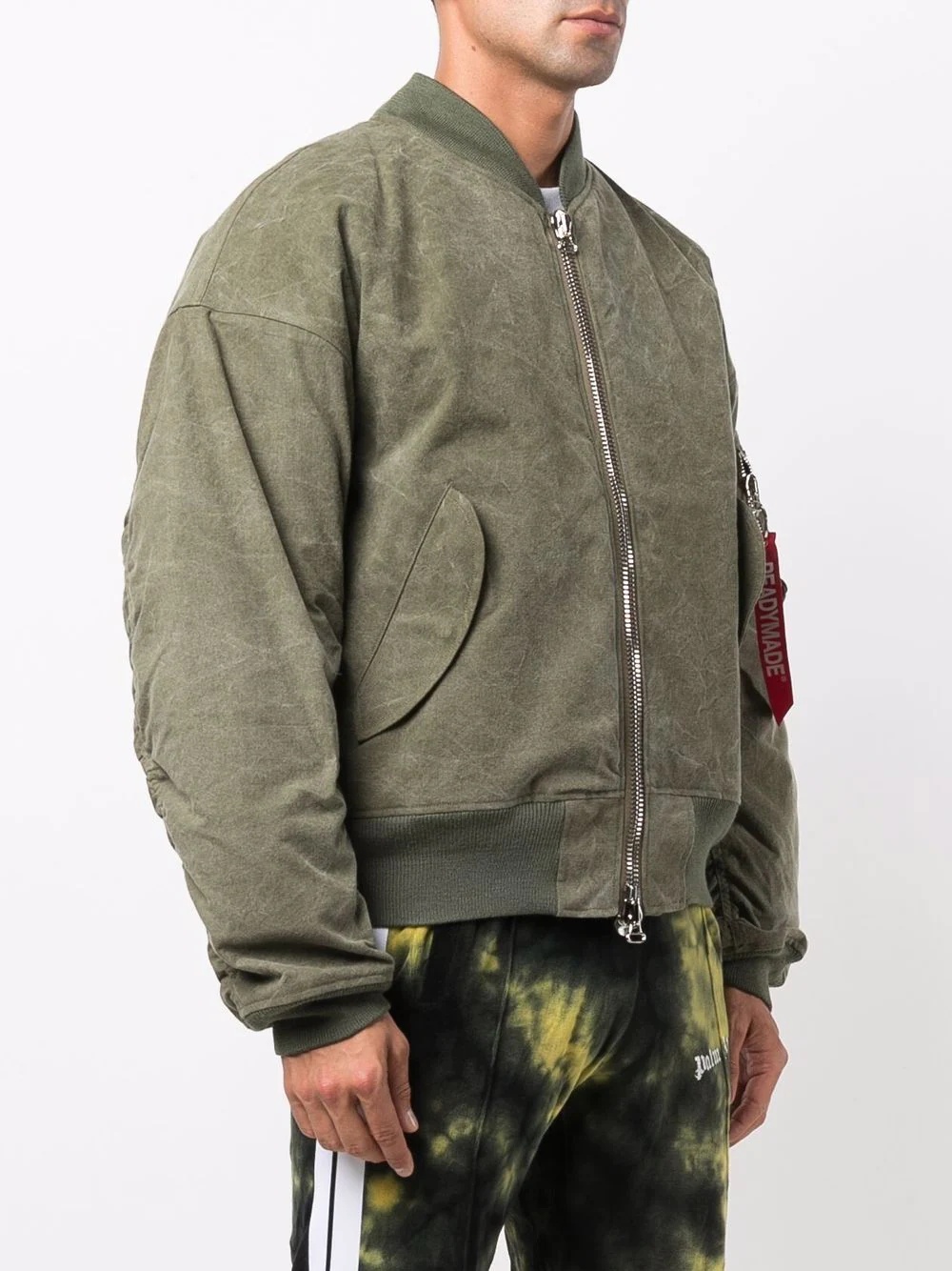 logo-tab bomber jacket - 3