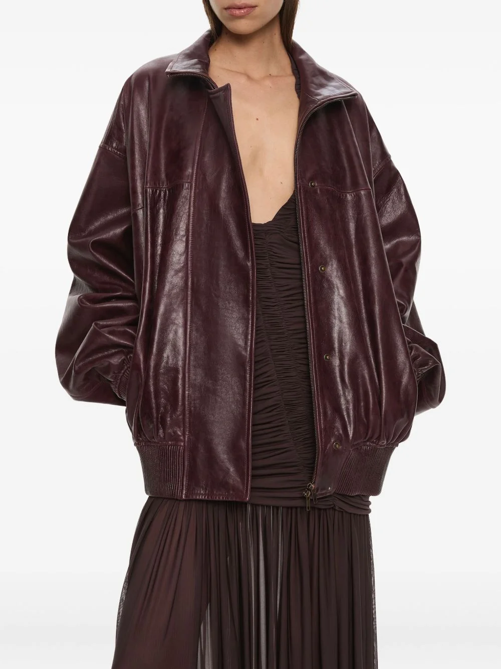 Devon leather bomber jacket - 1