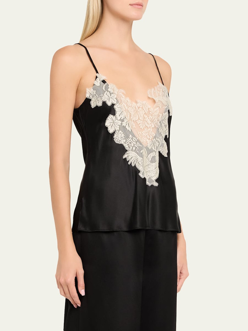 Chicken Lace Inset Satin Cami Top 4