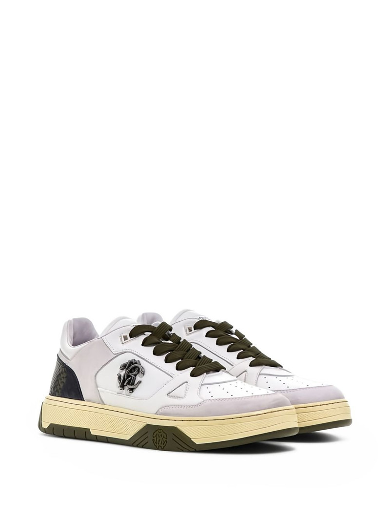 Roberto Cavalli logo-plaque leather sneakers outlook
