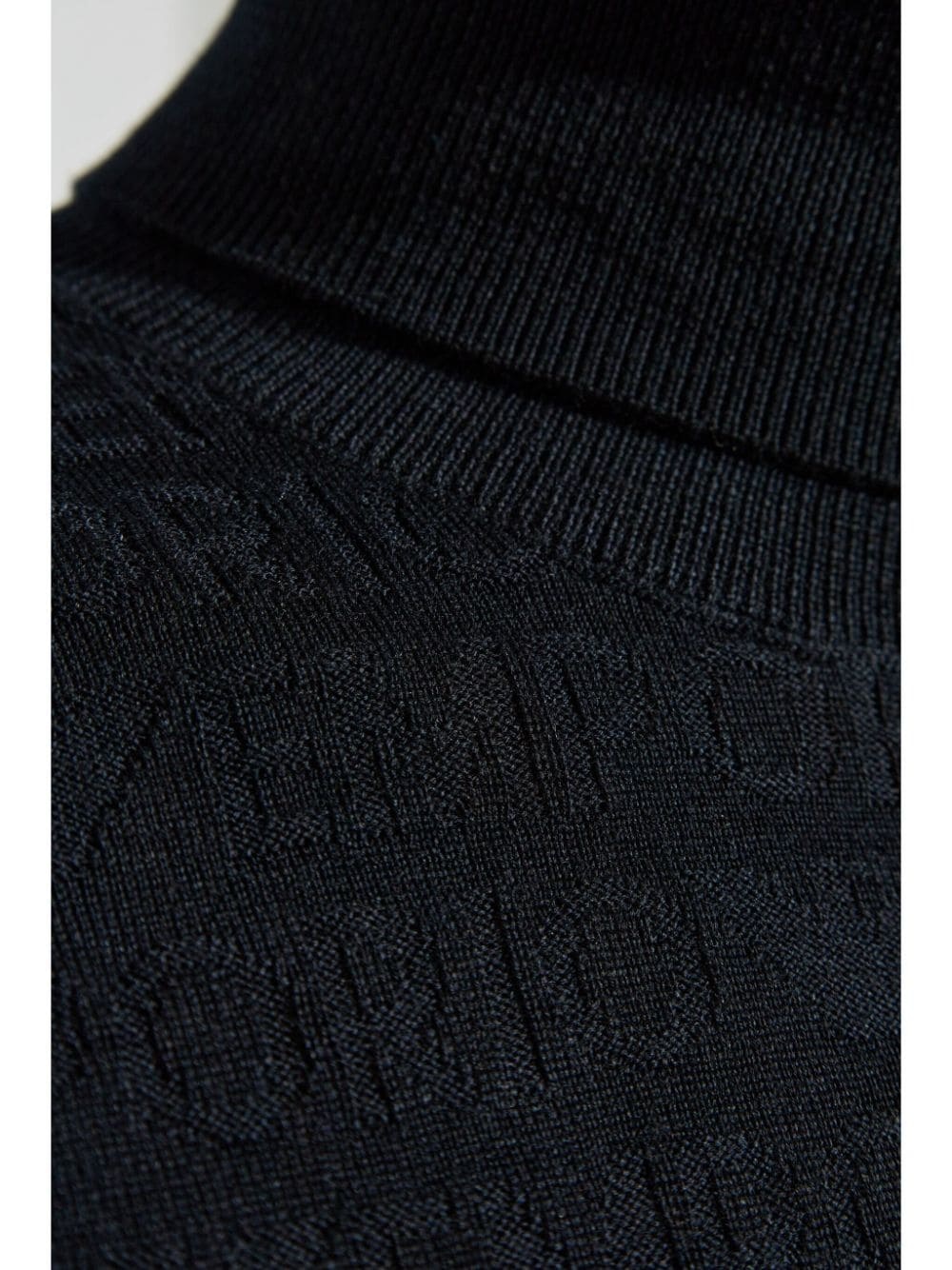 logo-jacquard turtleneck jumper - 5