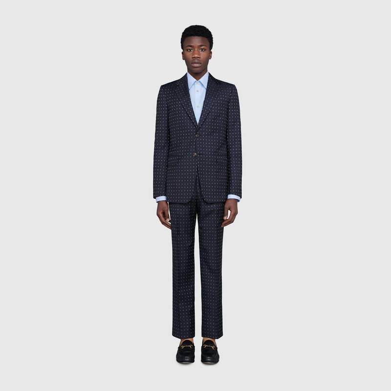 Straight fit G dot wool suit 3