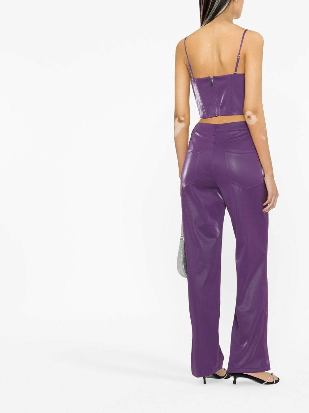 high-waist straight-leg trousers - 4