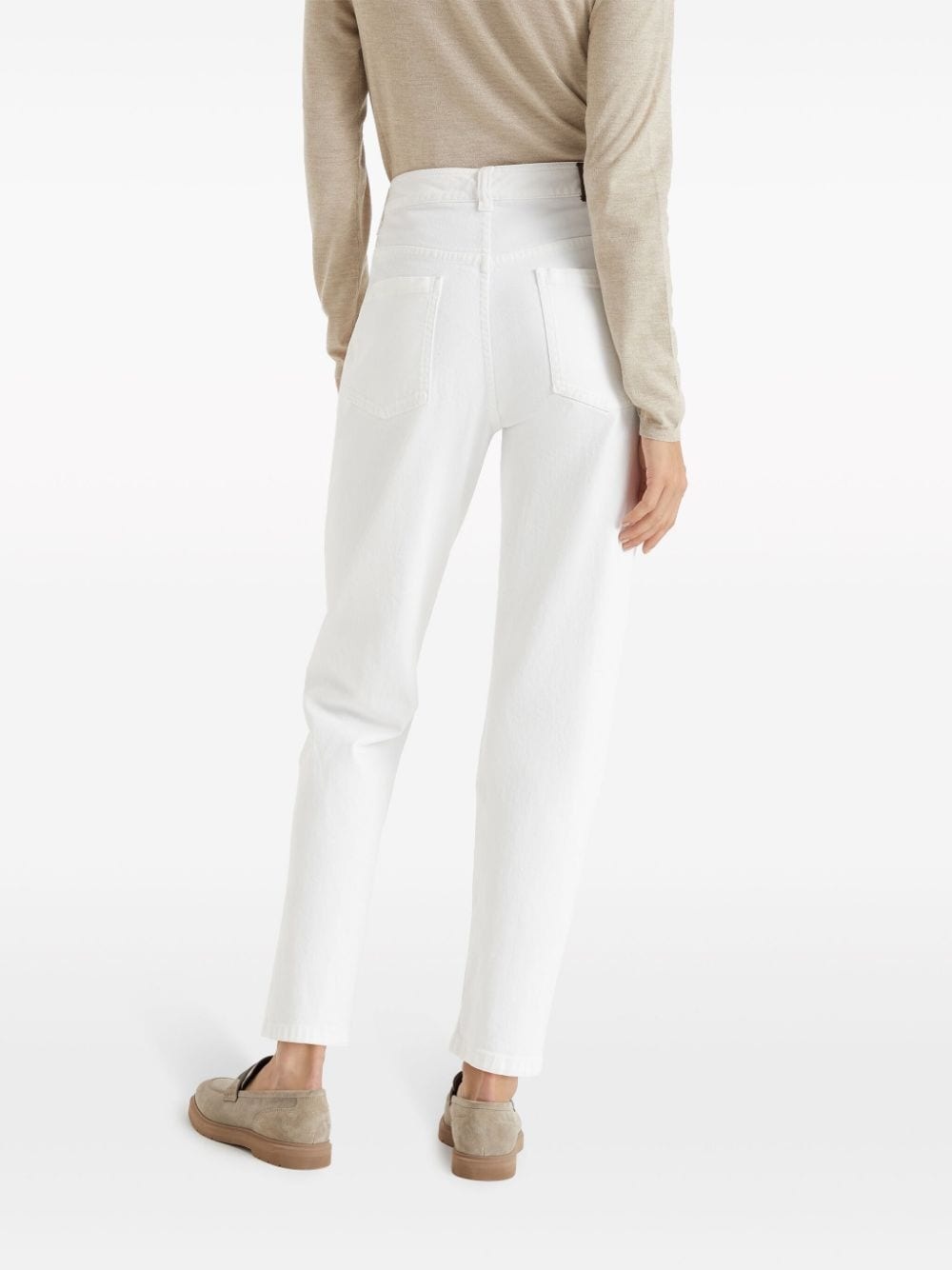 Monili-chain high-rise tapered jeans - 4