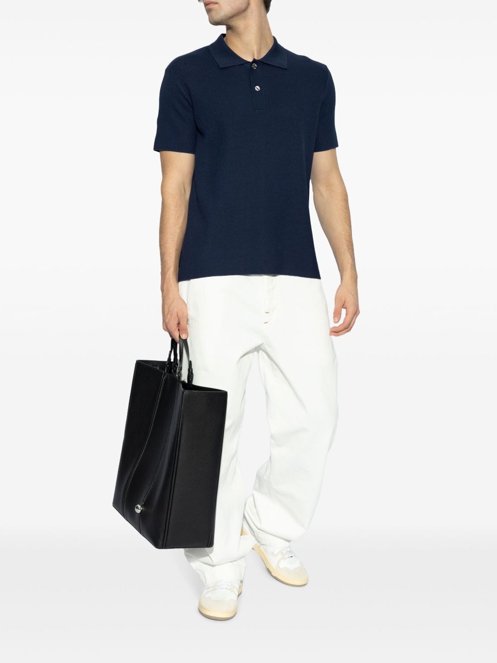 logo-jacquard polo shirt - 2