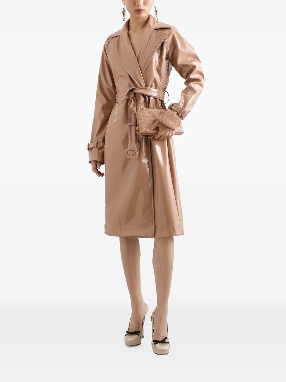 belted trench coat - 2
