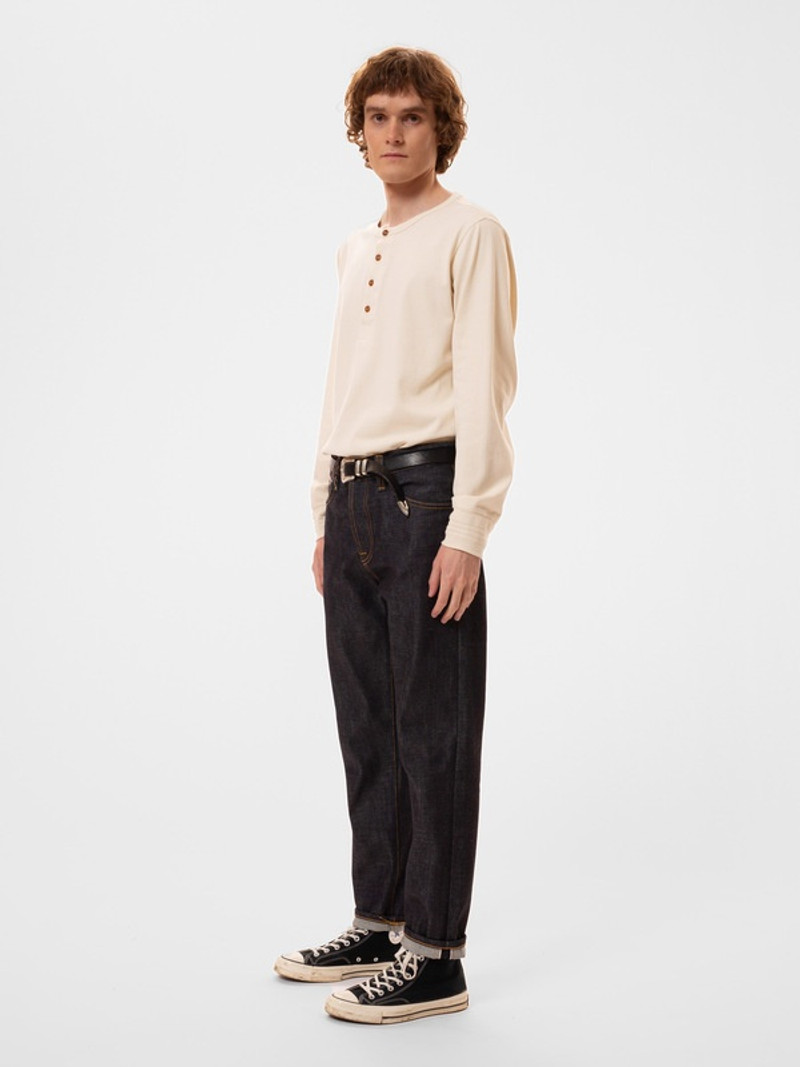 Nudie Jeans LS Henley Ecru outlook