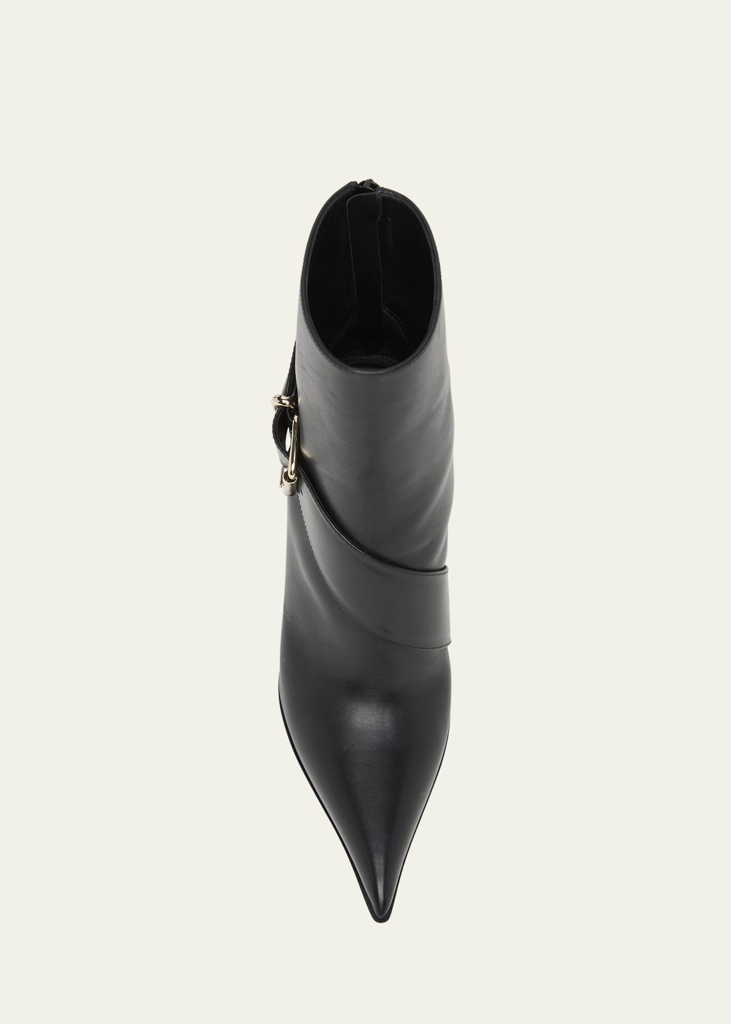 Heron Buckle Leather Ankle Boots - 5