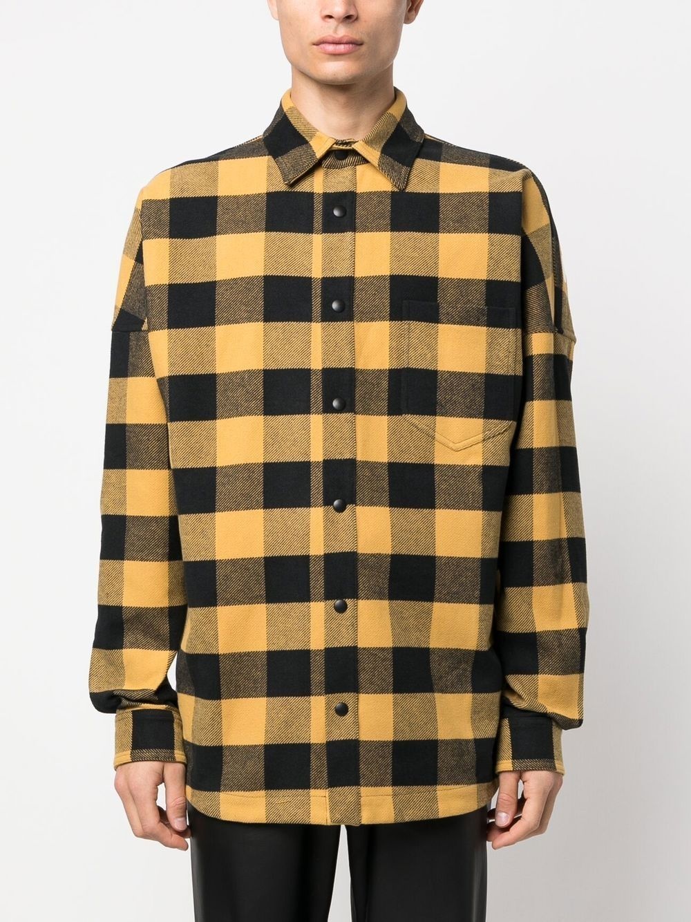 checked logo-print shirt - 5